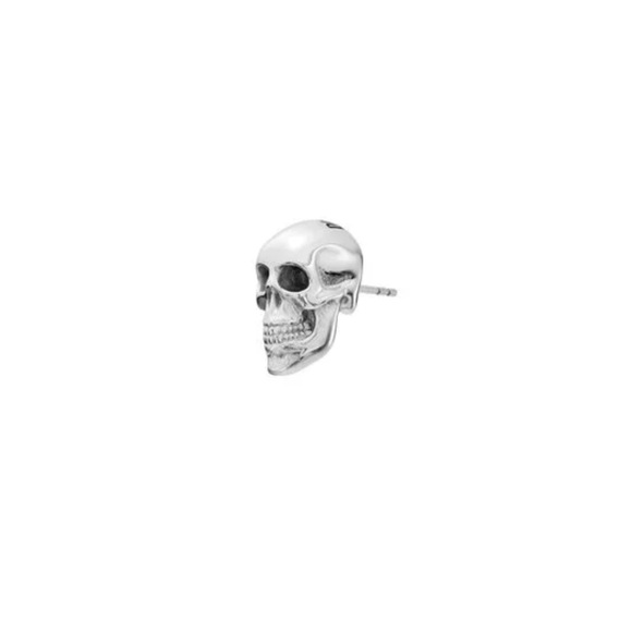 Diesel Stainless Steel Skull Stud Earrings - Picture 1 of 6